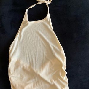 Light Yellow Halter Top